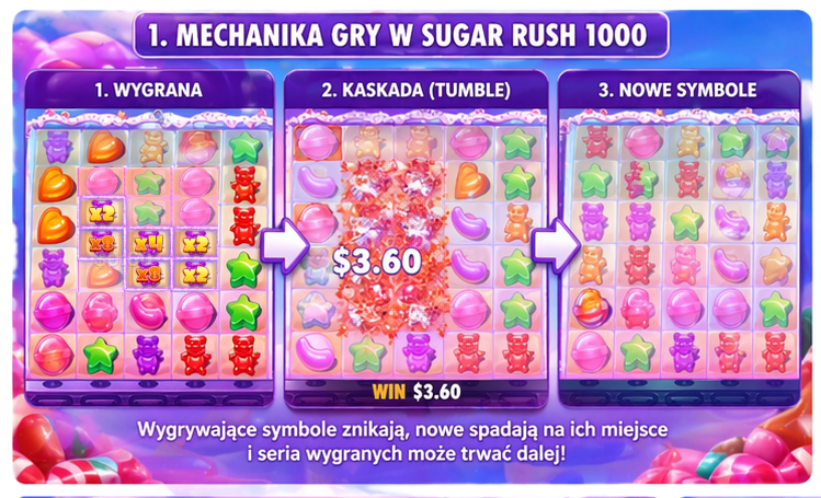 Mechanika gry w Sugar Rush 1000
